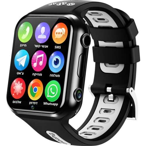 שעון חכם לילדים MeWatch K10 Ultra - צבע שחור / אפור  - תמיכה מלאה בעברית + סים מובנ